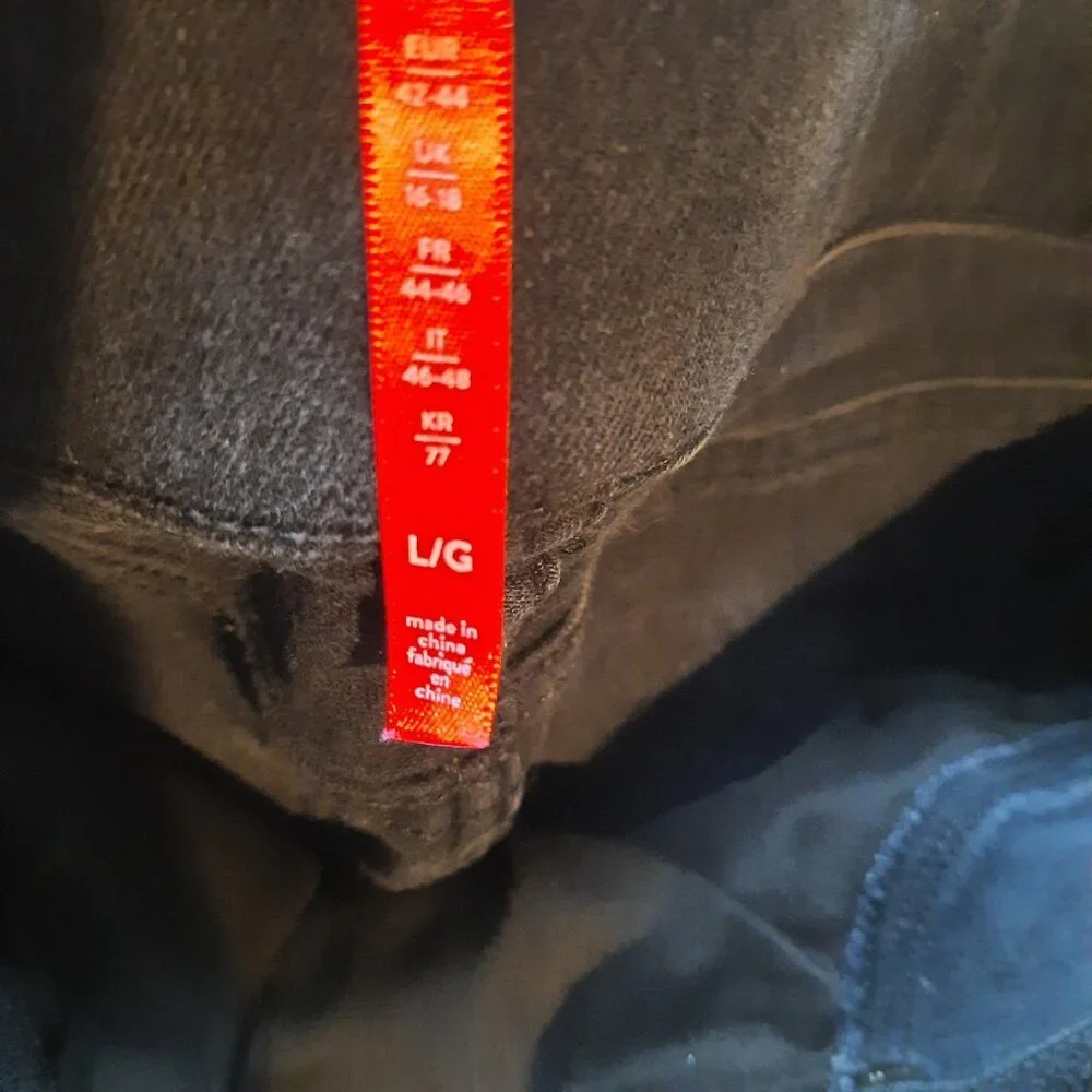 Spanx‎ Jeans Womens Large Black Pull On Skinny High Rise SPANXshape Everywear